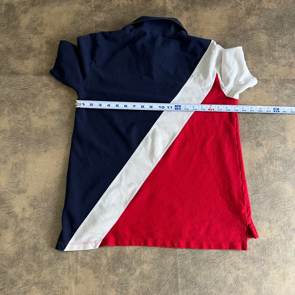 Polo Ralph Lauren Polo Shirt Boys XL 18-20 Navy Red White Big Pony Colorblock - Picture 4 of 6